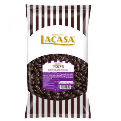 imagen 1 de lacasitos de pasas con chocolate negro bolsa  1 kg