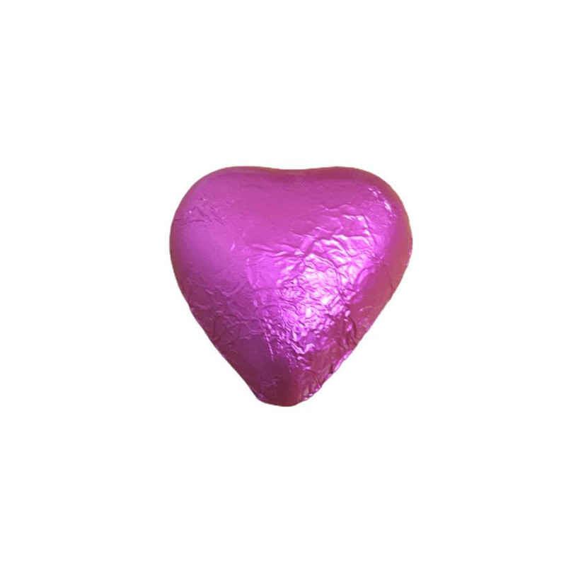 Imagen corazones chocolate rosa 140 unidades bolsa 1kg