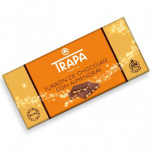 Imagen turron de chocolate con leche y almendras 200grs