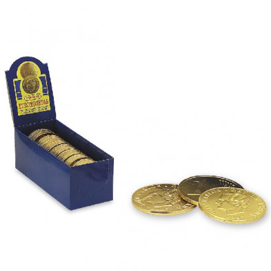 imagen 1 de moneda chocolate 78mm 36u