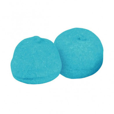 Producto abierto con bolas de masmelo sueltas junto al envase