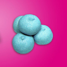 imagen 2 de bolas azules masmelo bulgari 500grs 60 unidades