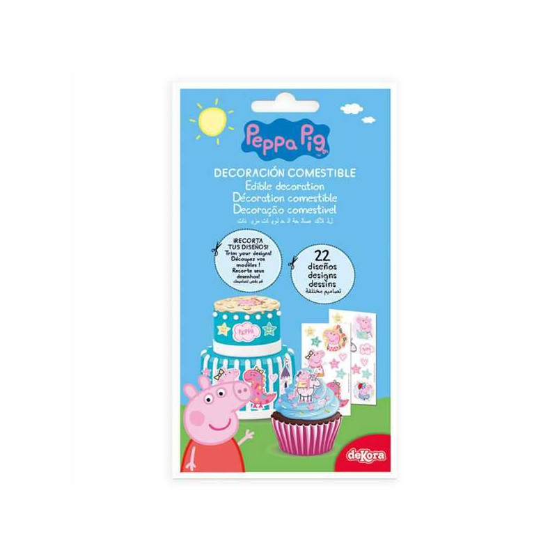 Imagen blister recortables comestibles peppa pig 18g