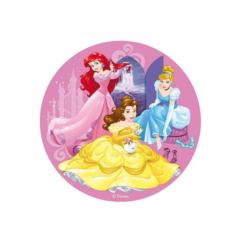 Imagen disco oblea princesas 20cm foil