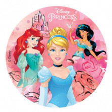 Imagen disco comestible princesas 20cm