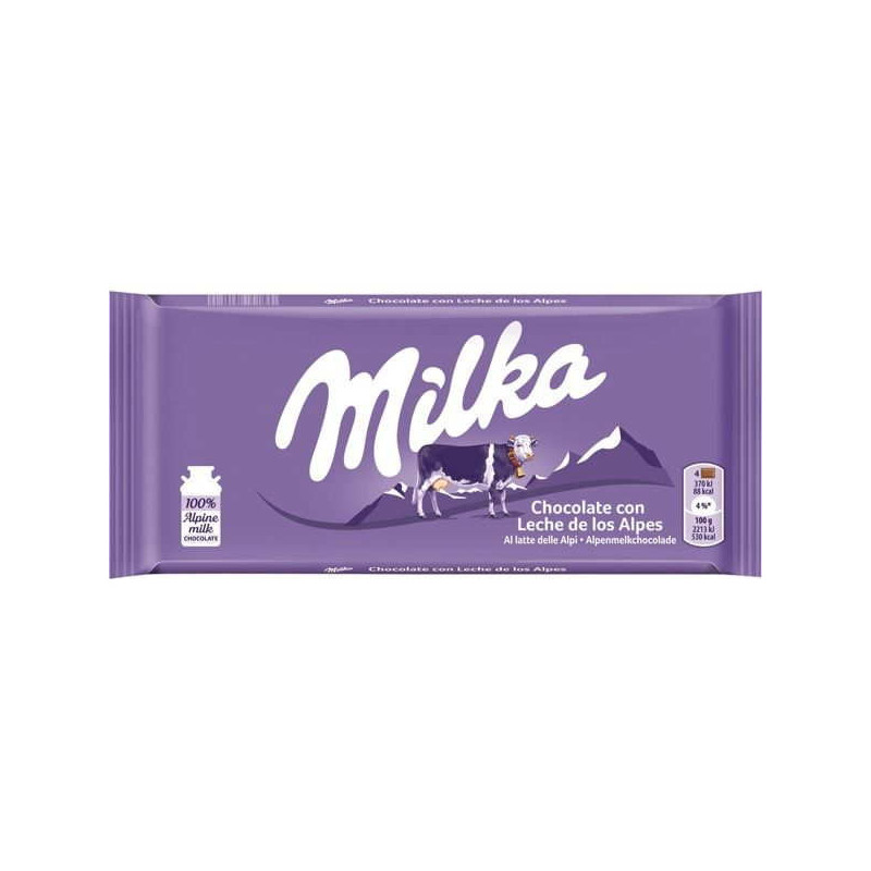 Imagen milka chocolate con leche de los alpes 125gr