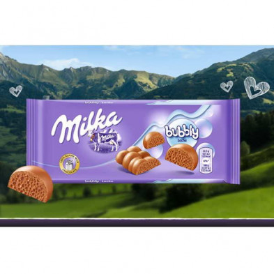 imagen 1 de milka bubbly chocolate con leche 90gr
