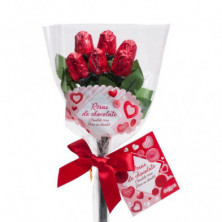 RAMO DE ROSAS DE CHOCOLATE MEDIA DOCENA 30GRS