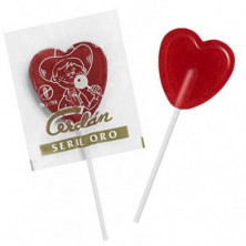 PIRULETA CORAZON 11GRS SERIE ORO 110 UNIDADES