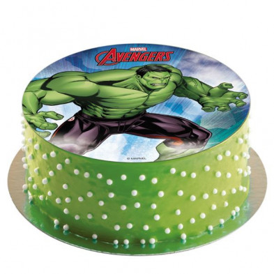 imagen 2 de disco oblea tarta hulk 20cm