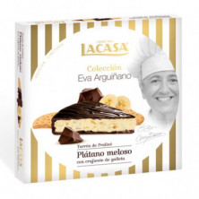 Imagen turrón de platano meloso con crujiente de galleta