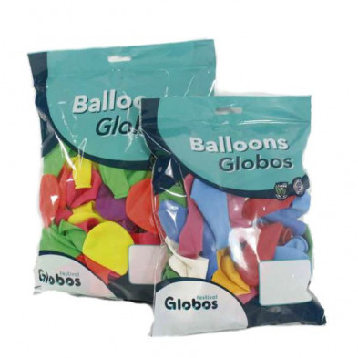 imagen 1 de globos bolsa 200 unidades colores surtido ø 22cm