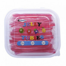 imagen 1 de jelly tubos gelatina fresa estuche 60 unidades