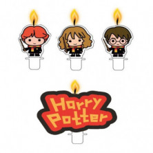 Imagen pack 4 velas harry potter personajes principales