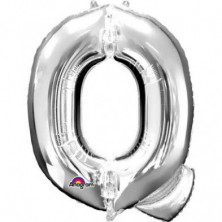 Imagen globos mini auto-inflable letra q plata alto 40cm