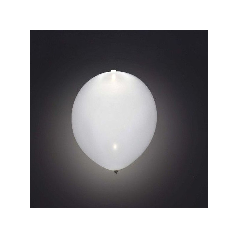 Imagen globos latex con led blanco 5u