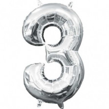 Imagen globos 35 forma nº3 plata empaquetado(altura:86)