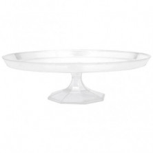 BANDEJA STAND POSTRE TRANSPARENTE 33.6CM