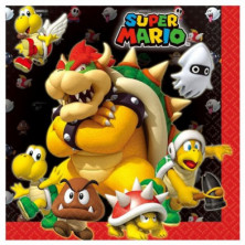 PACK 16 SERVILLETAS SUPER MARIO BOWSER 33X33CM