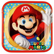 PACK 8 PLATOS DE PAPEL SUPER MARIO 23CM