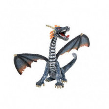 DRAGON SENTADO GRIS 11CM