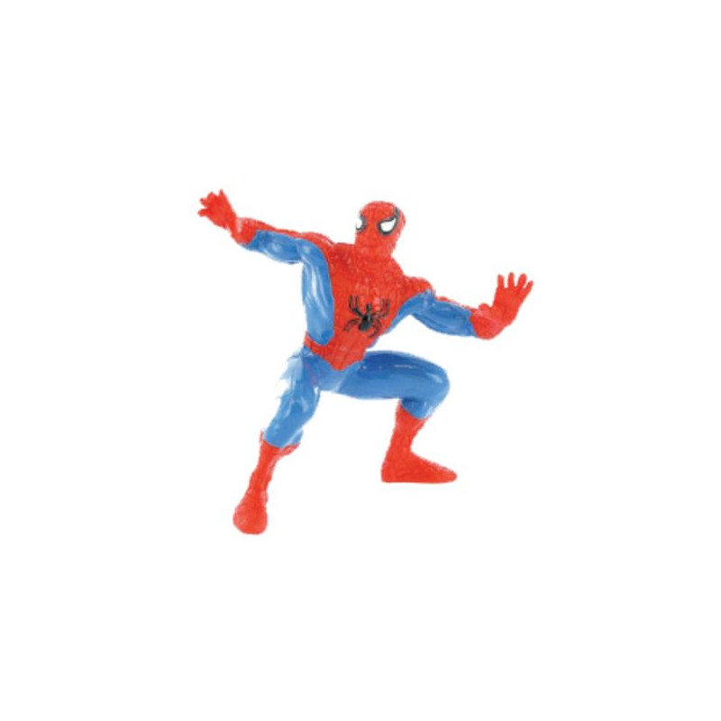 Imagen spiderman rojo de pie 7cm figura de goma