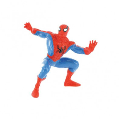 Imagen spiderman rojo de pie 7cm figura de goma