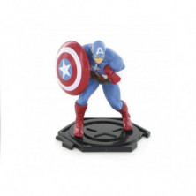 FIGURA DE CAPITAN AMERICA CON ESCUDO DE 10CM DE MARVEL