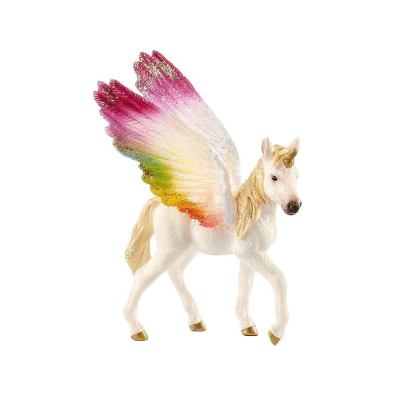 Imagen unicornio arcoiris alado potro