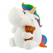 FIGURA DE UNICORNIO PUMMEL CON OSITO 10CM