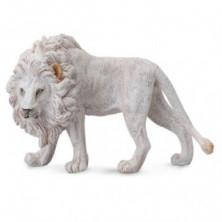 Imagen leon blanco 12x6cm