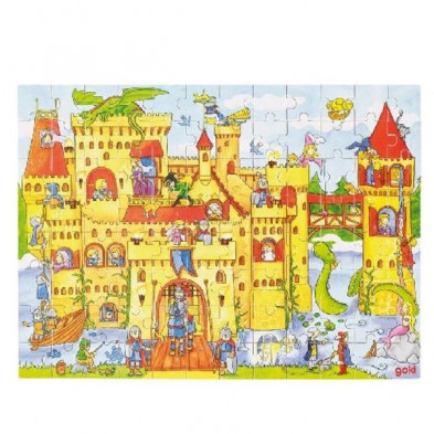 Imagen puzzle madera castillo caballeros 37x27x0