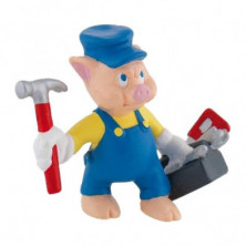 FIGURA DEL CERDITO CON MARTILLO DE DISNEY DE BULLYLAND