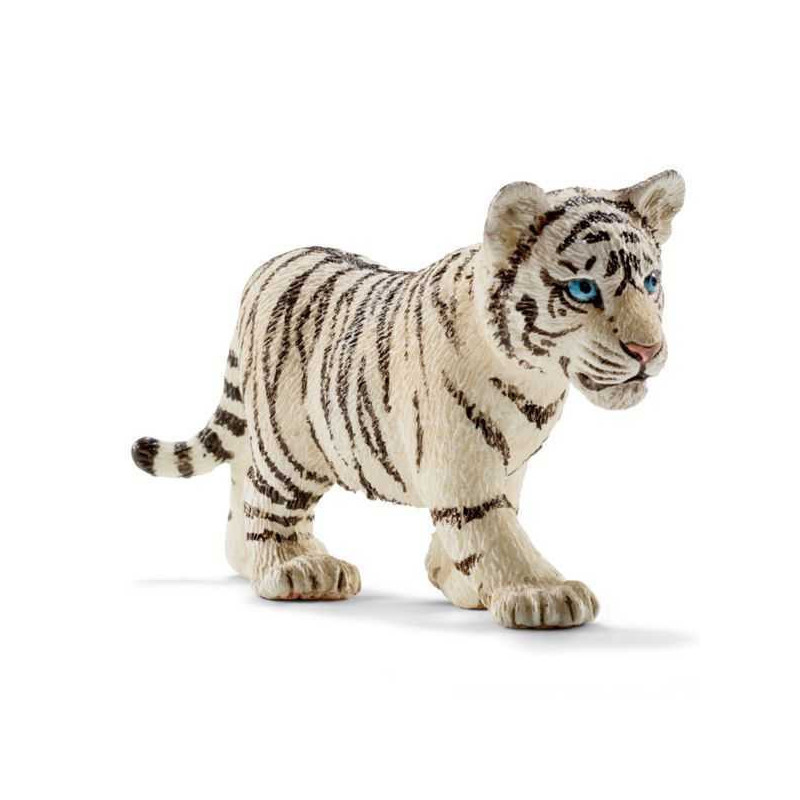 Figura de Cachorro de Tigre Blanco 6,5x4x2cm ¡Colecciona la