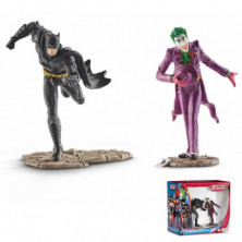 SET ESCENARIO CON FIGURAS BATMAN VS THE JOKER 19X18X11CM