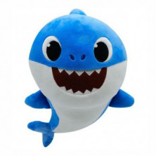 Imagen peluche baby shark azul 30cm con sonido
