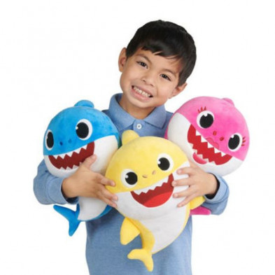 imagen 2 de peluche baby shark amarillo 50cm con sonido