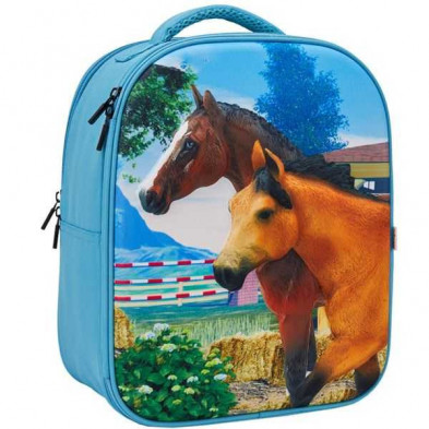 imagen 1 de mochila caballos 3d junior con 3 figuras y folleto