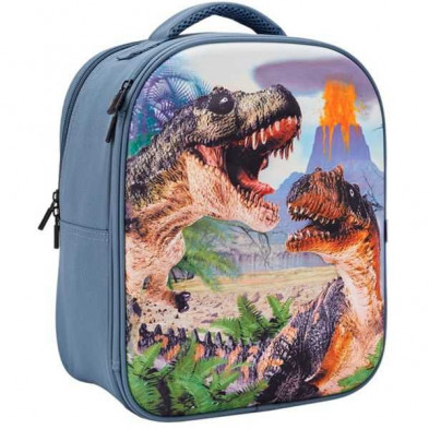 imagen 1 de mochila dinosaurios 3d junior con 3 figuras