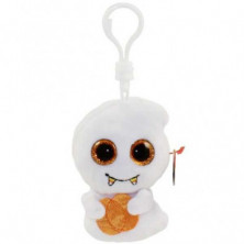 LLAVERO DE PELUCHE DE FANTASMA BLANCO GLITTER EYES DE TY