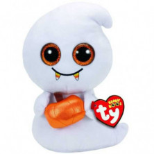 PELUCHE DE FANTASMA GLITTER EYES BLANCO DE 15 CM DE TY