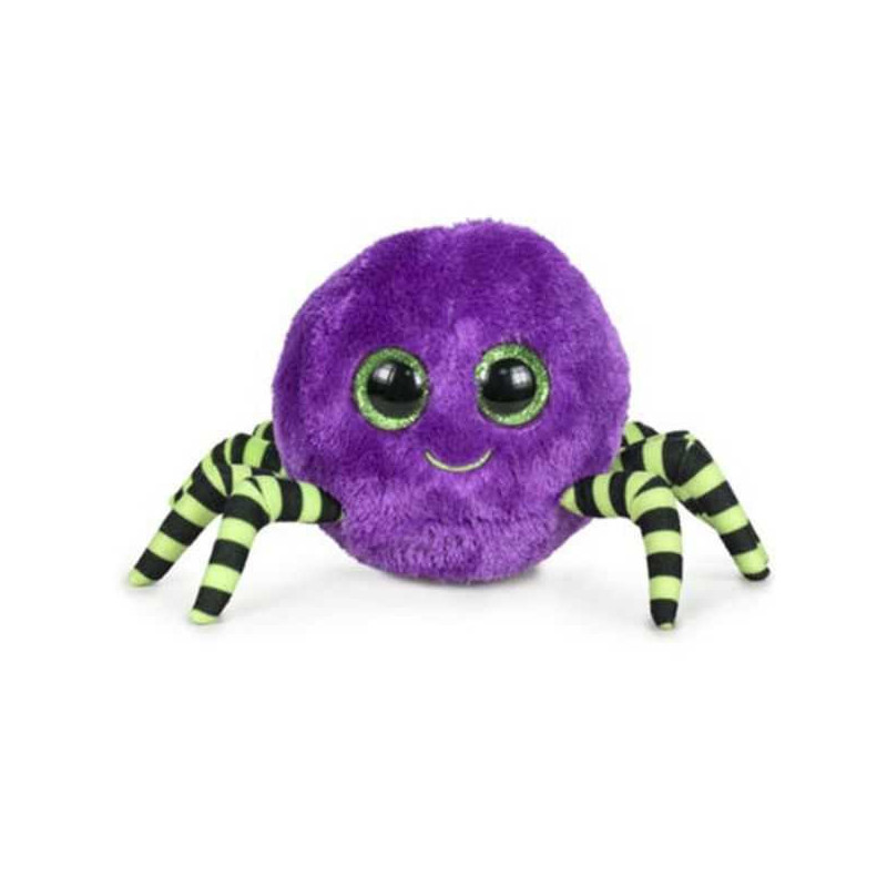 Imagen peluche araña glitter eyes morada 15 cm.