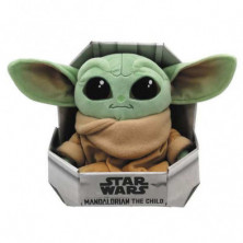 PELUCHE DE BABY YODA DE THE MANDALORIAN DE 25CM CON CAJA-CUNA