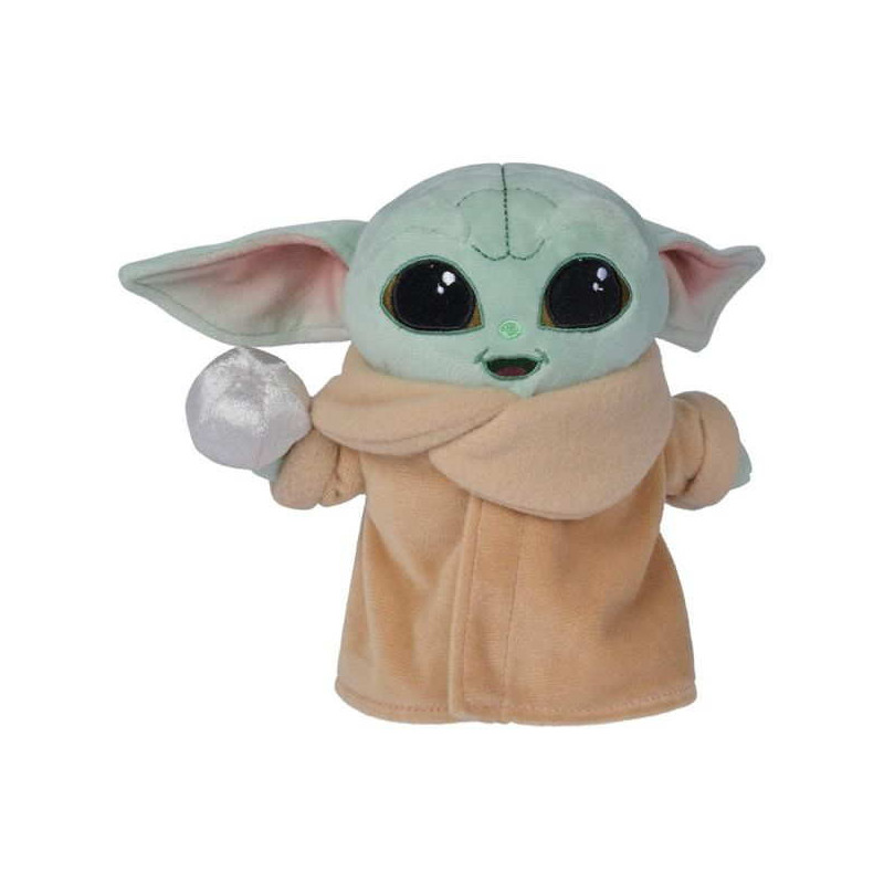 Imagen peluche mandalorian baby yoda con bola 17cm