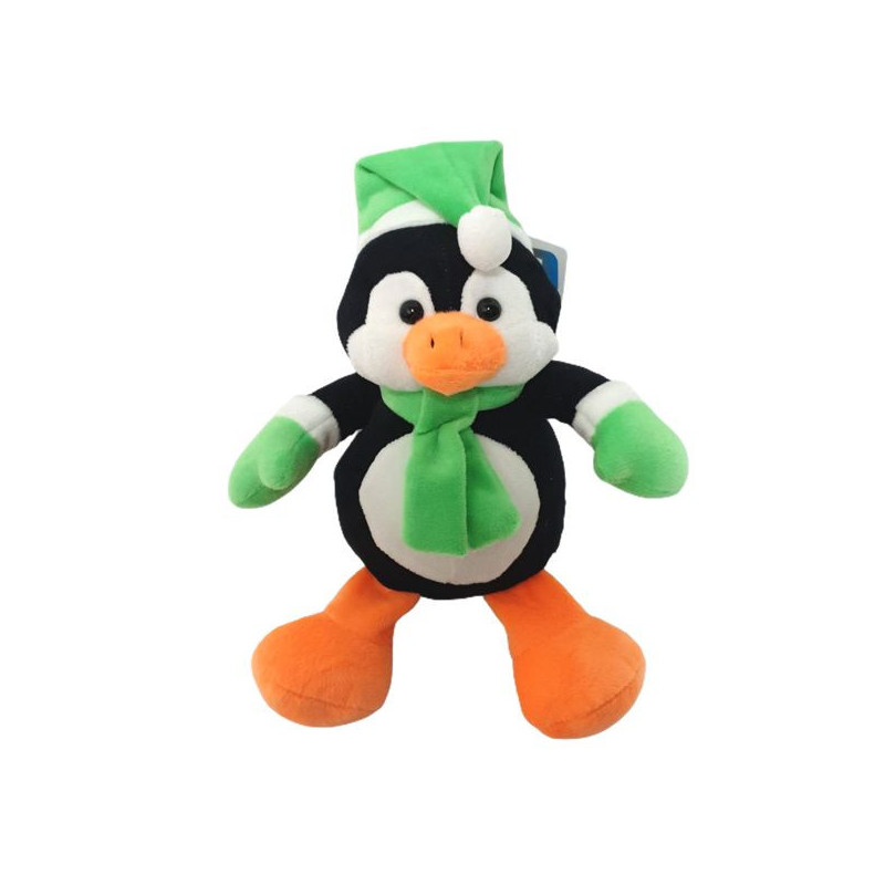 Imagen peluche pinguino 20cm navidad