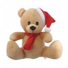 PELUCHE DE OSO MARRON DE 20CM NAVIDAD