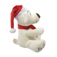 imagen 1 de peluche perro blanco 20cm navidad