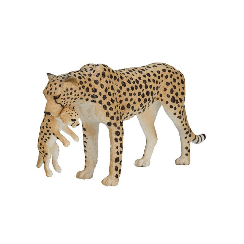 Imagen guepardo con cria 14cm
