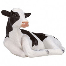 FIGURA DE TERNERO HOLSTEIN ECHADO 6CM