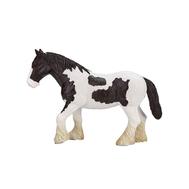 Imagen caballo percheron clydesdale blanco y negro 15cm